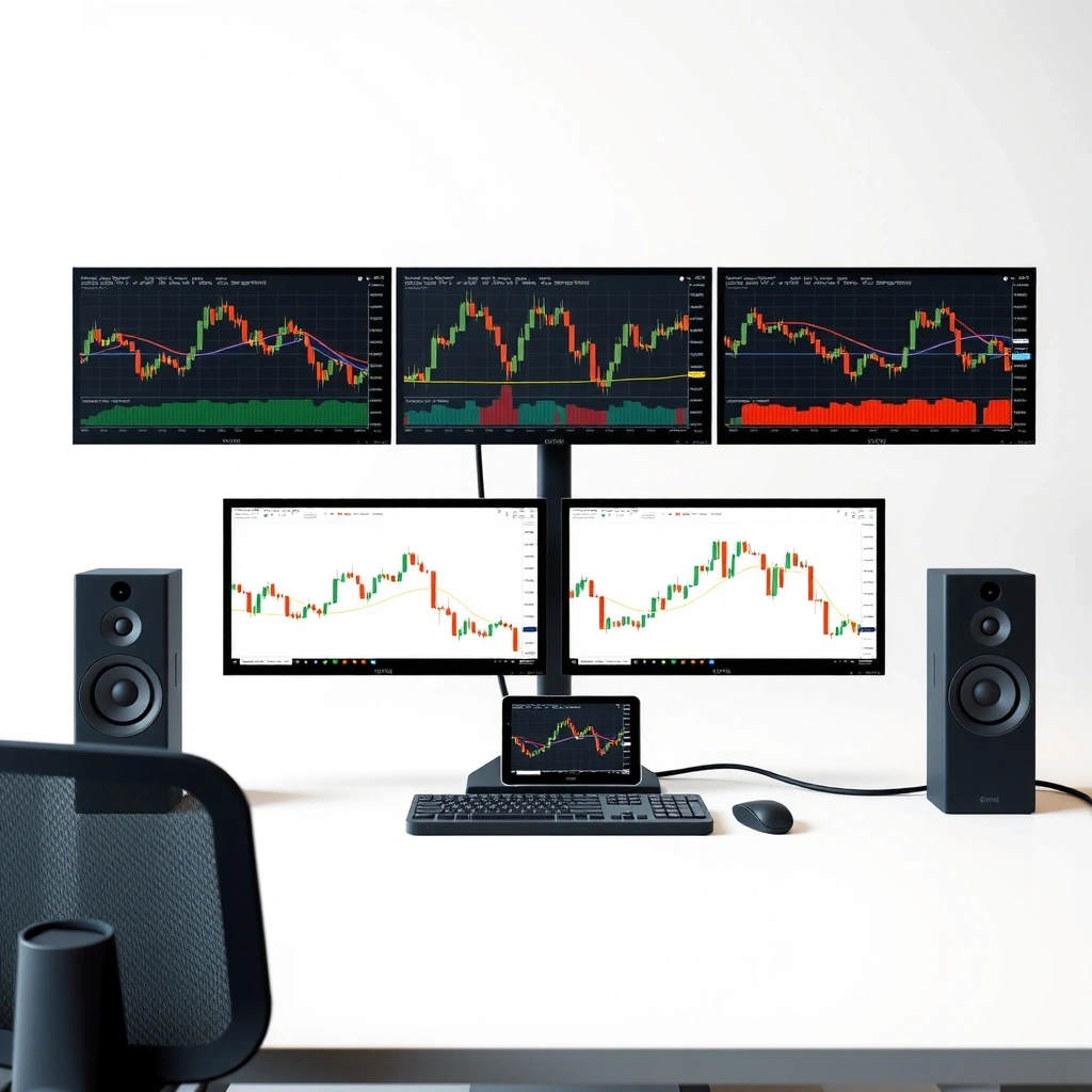 Financial trading interface with real-time data visualization