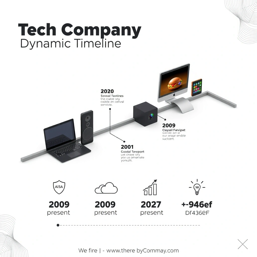 Timeline of company growth from 2009 to present